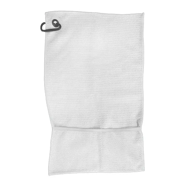 Pickle Pocket Waffle Towel with Black Corner Hook view 2