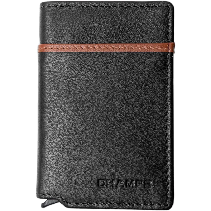 Champs Luggage Black Secure Wallet Case Size 2.75"X4"X0.5"