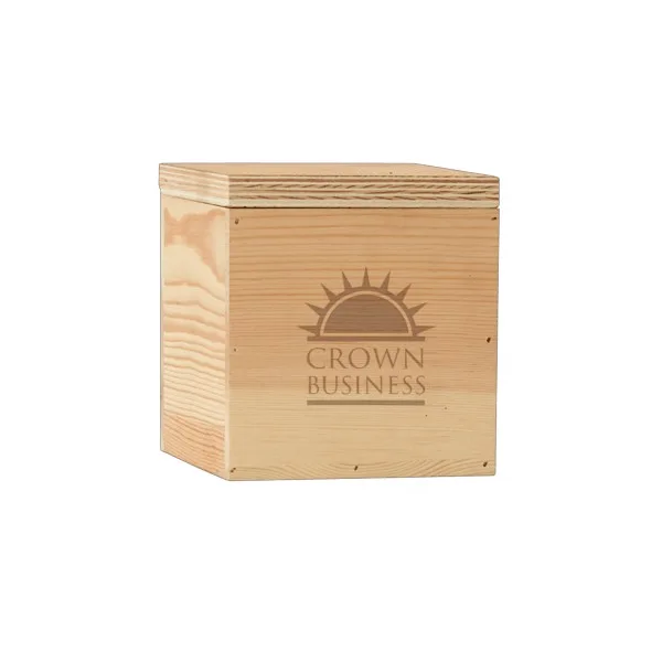 4" x 4" Small Square Wooden Box