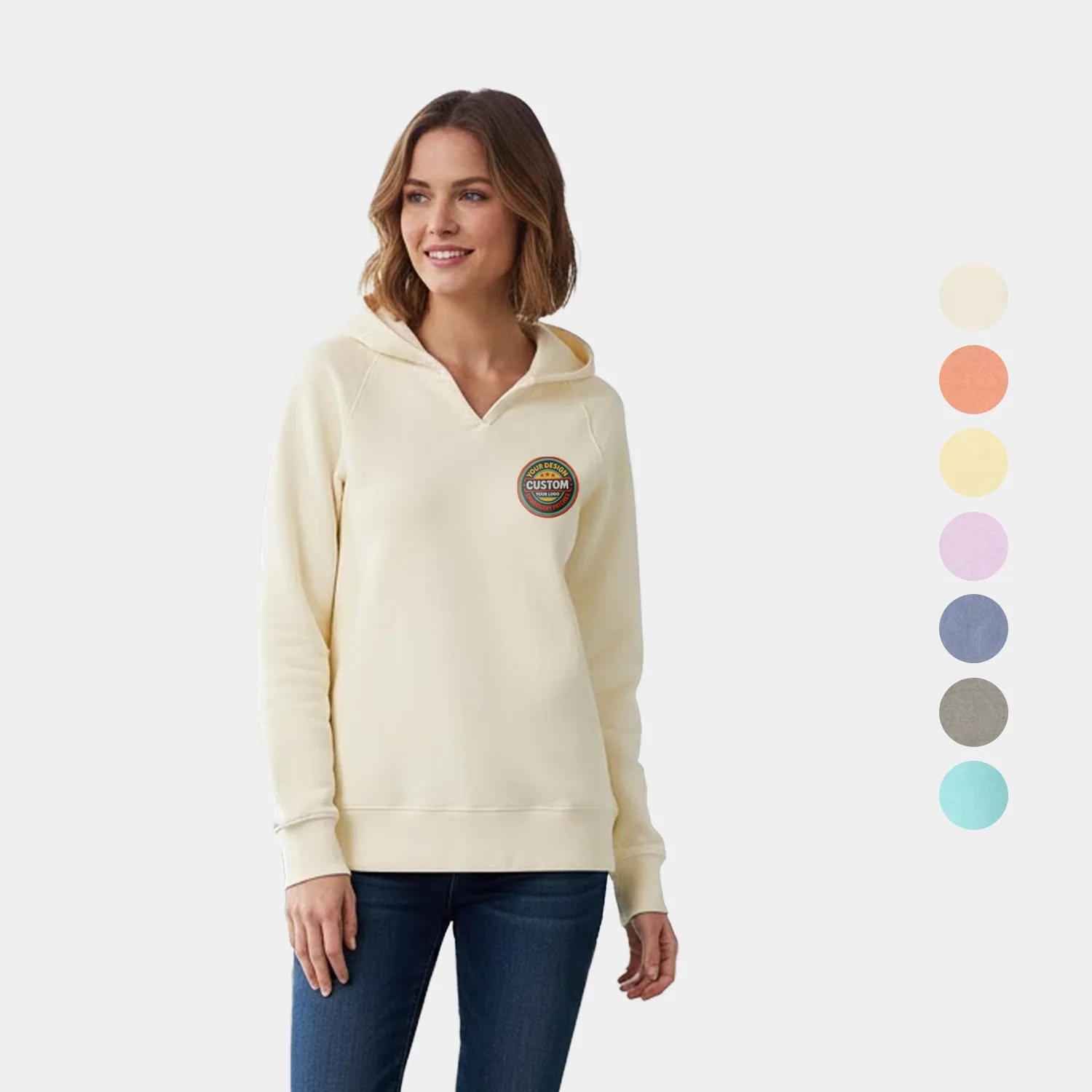 Coastal Color™ Ladies Garment-Dyed Hoodie