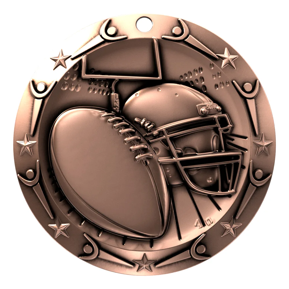 Antique Football World Class Medallion (3") view 5