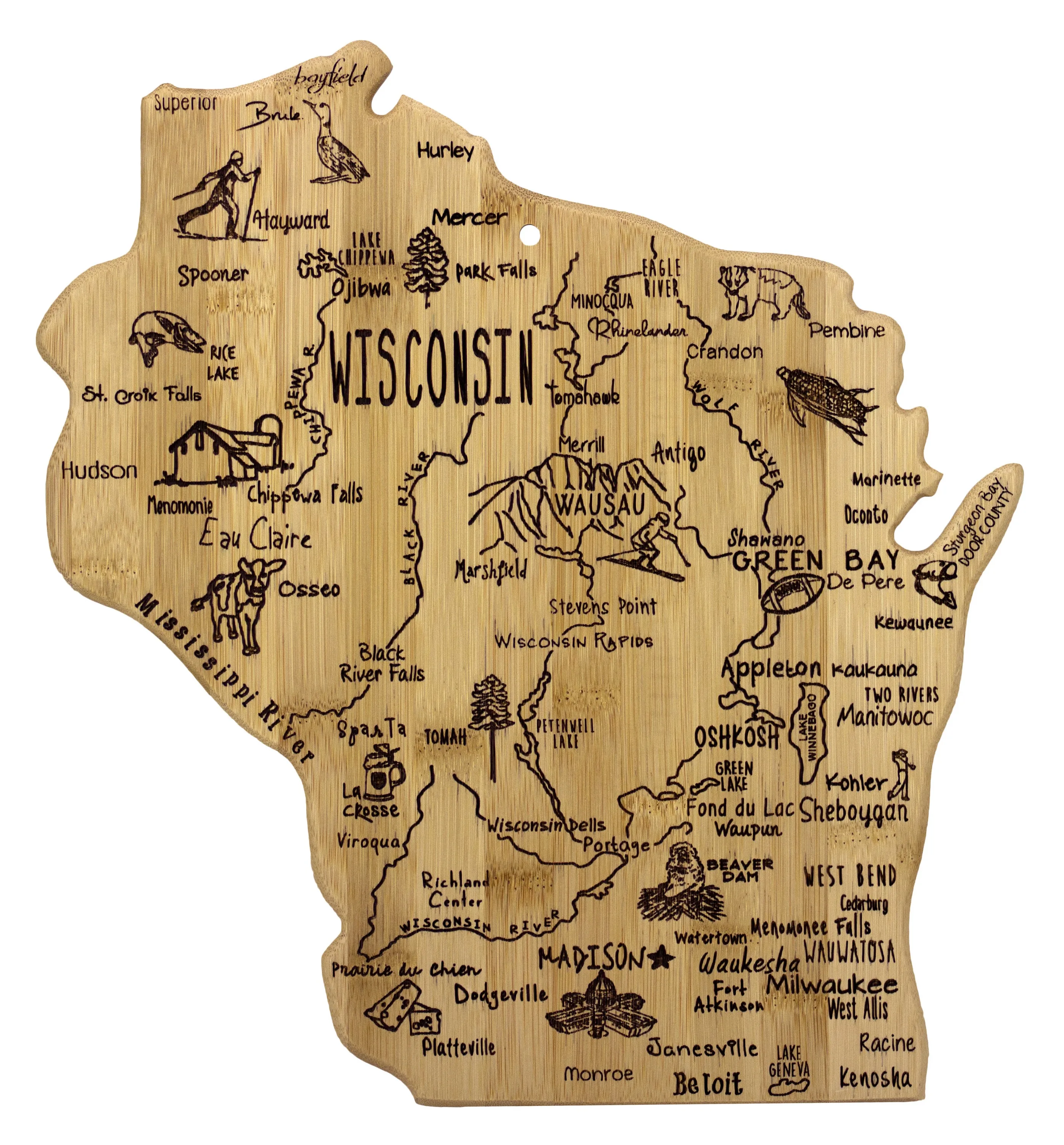 Destination Wisconsin Cutting & Serving Board