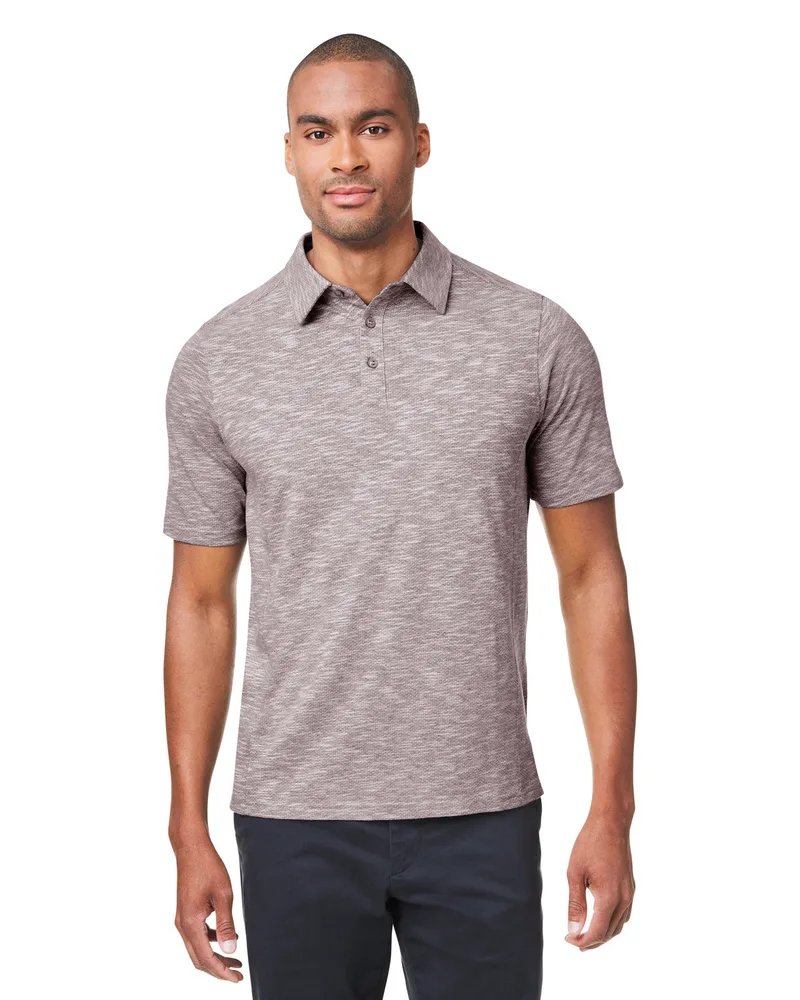 NORTH END Men's Eclipse Jacquard Polo view 2