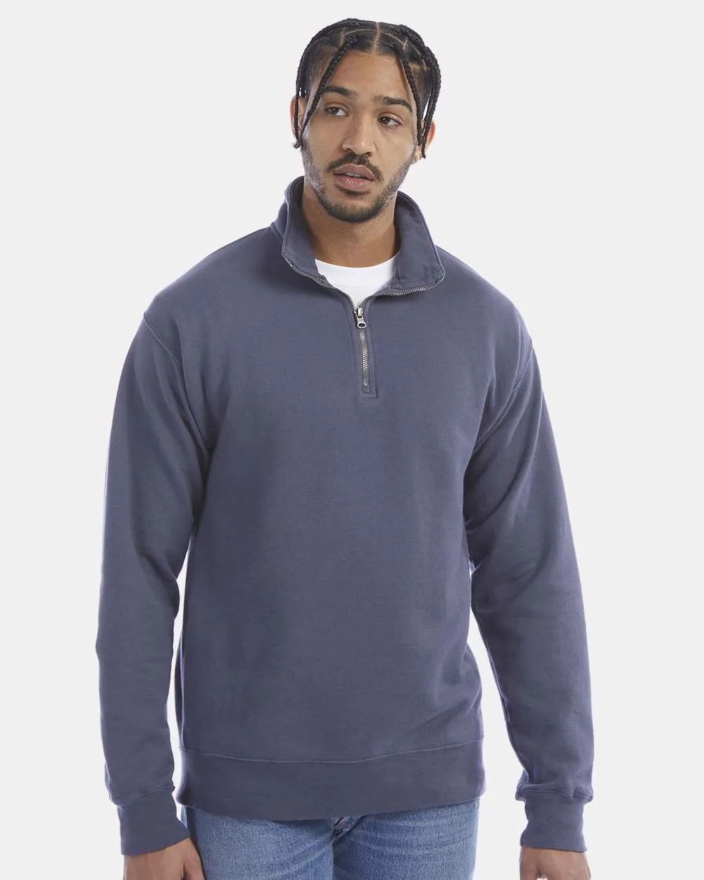 ComfortWash™ by Hanes® - Garment-Dyed Quarter Zip Sweatshirt view 2