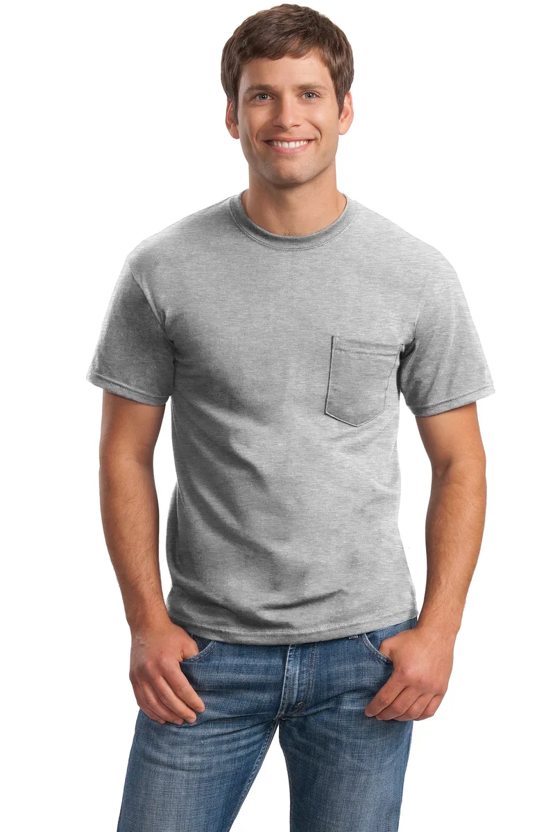 Gildan® - Ultra Cotton® 100% US Cotton T-Shirt with Pocket.