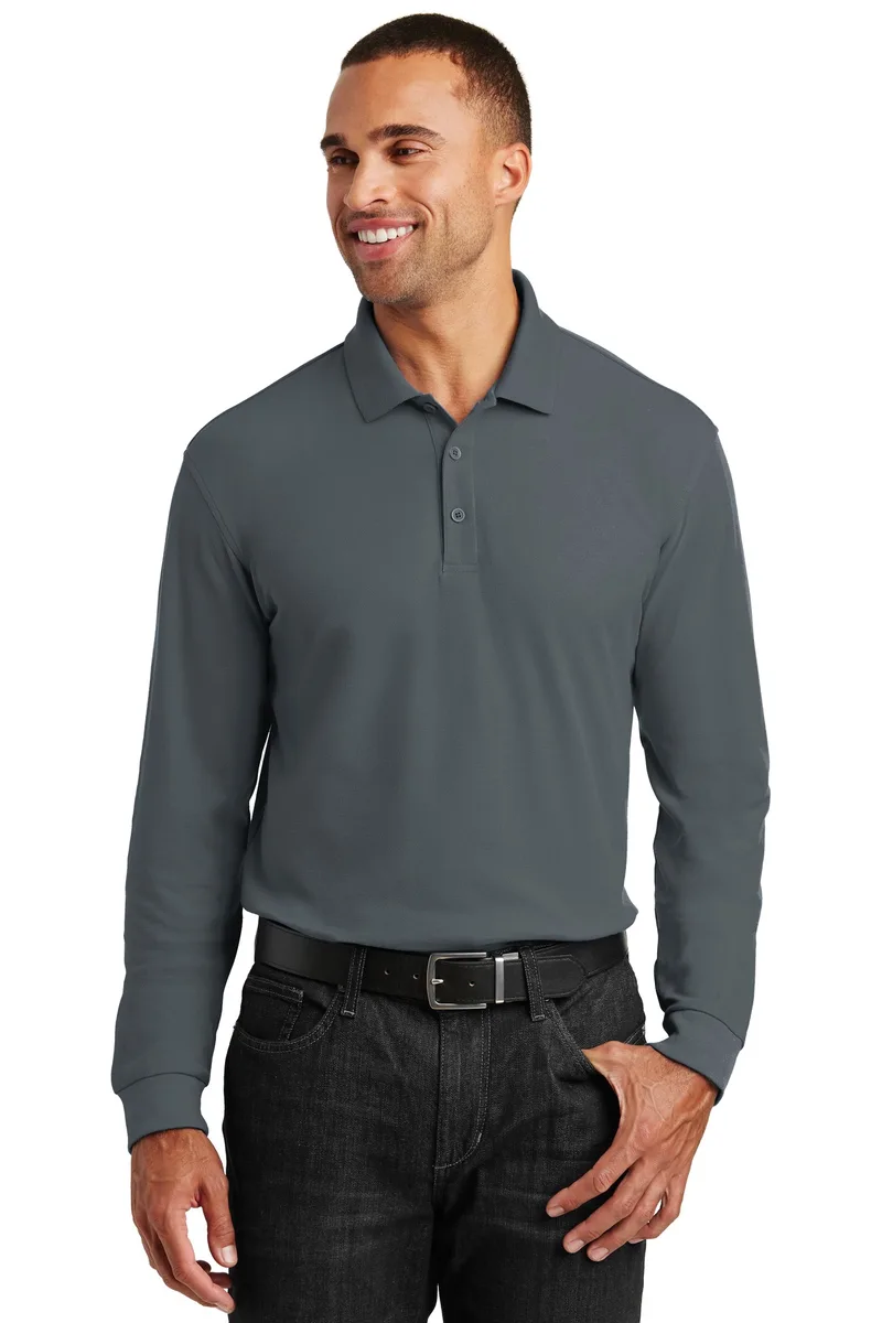 Port Authority® Long Sleeve Core Classic Pique Polo. view 3