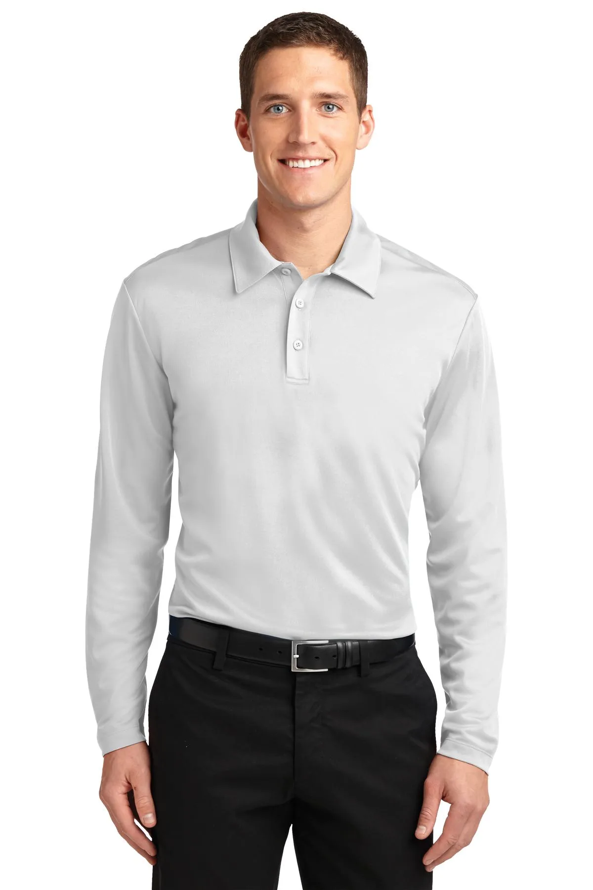 Port Authority® Silk Touch™ Performance Long Sleeve Polo. view 7
