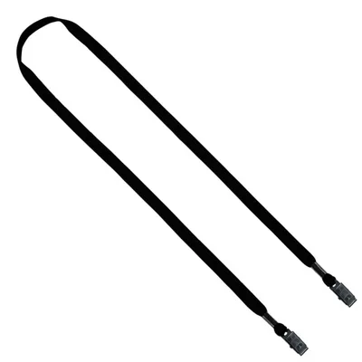 1/2" Cotton Double Bulldog Clip Lanyard
