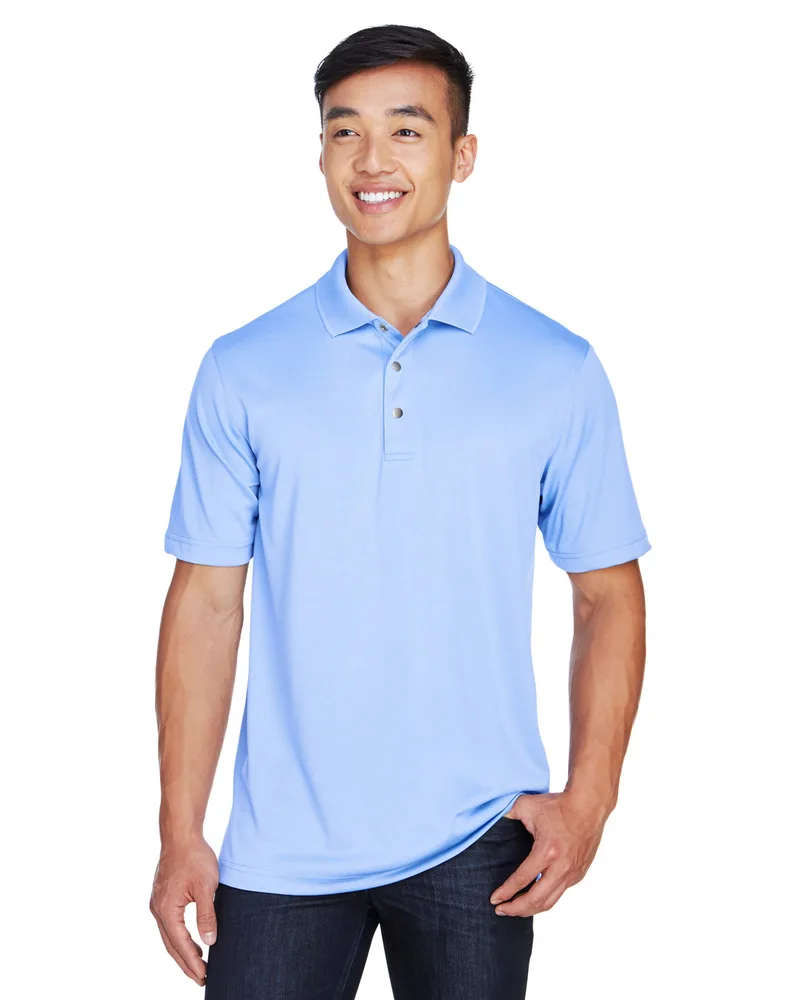 Harriton Men's Advantage Snag Protection Plus IL Snap Placket Short Sleeve Polo Shirt view 4