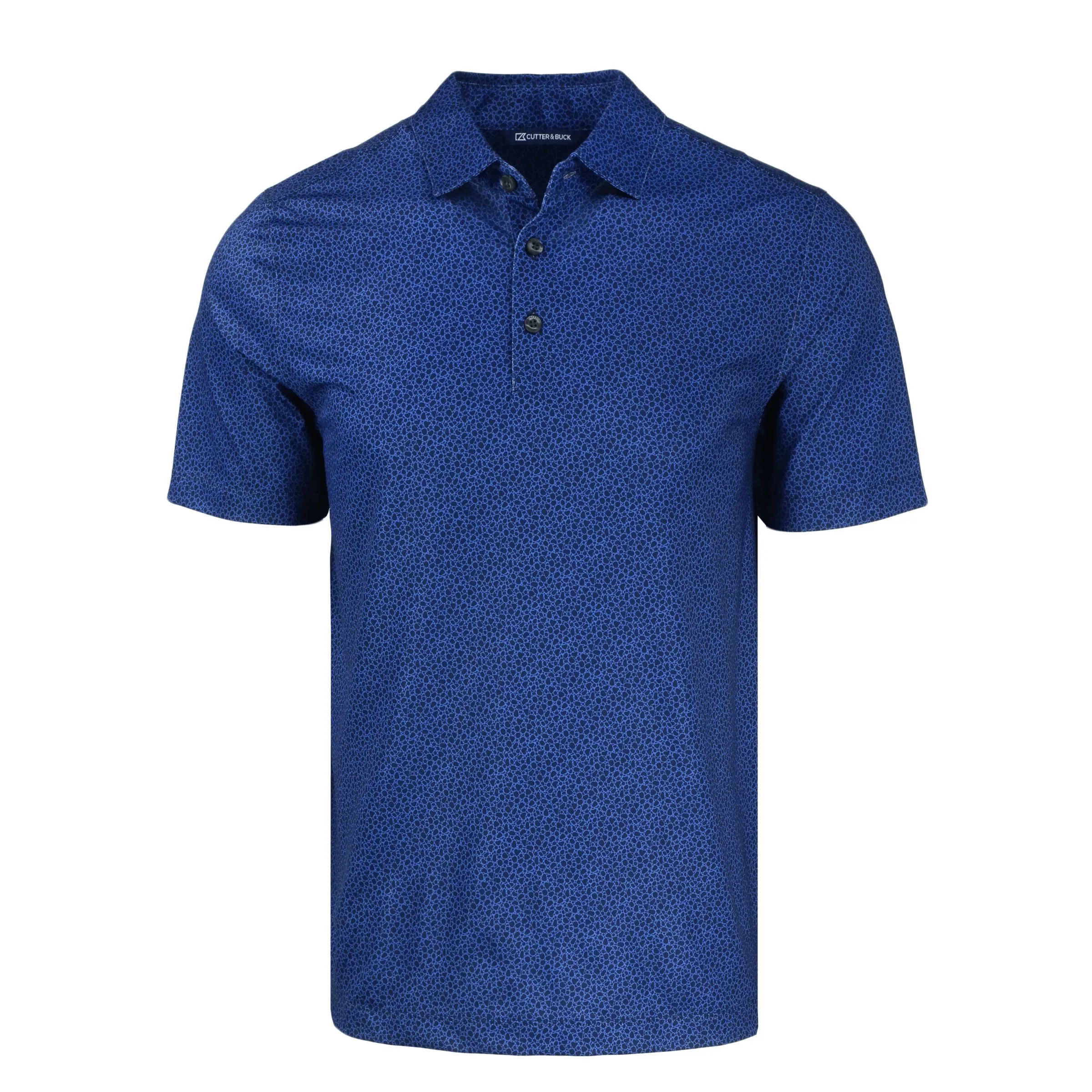 Cutter & Buck Pike Eco Pebble Print Stretch Recycled Mens Polo view 2