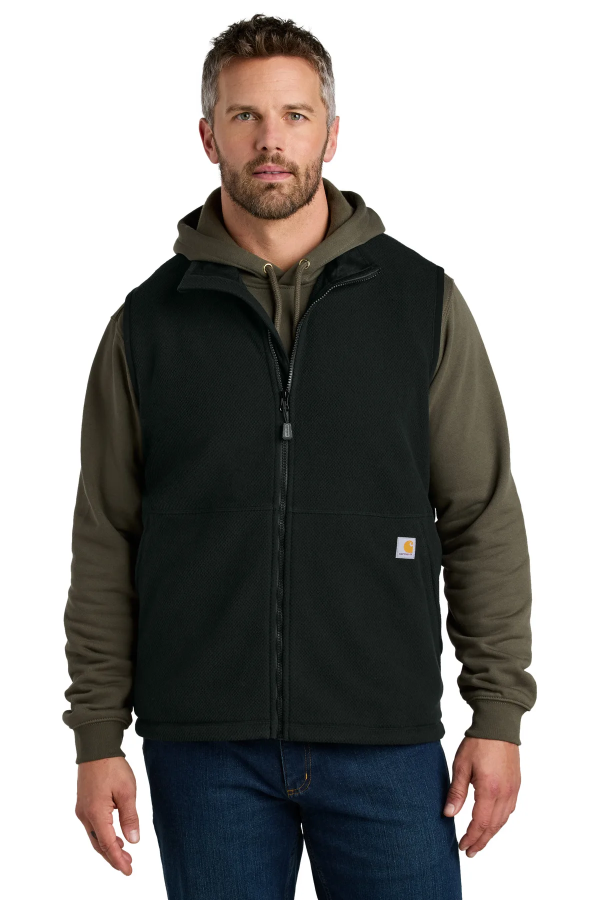 Carhartt® Textured Fleece Vest — Black
