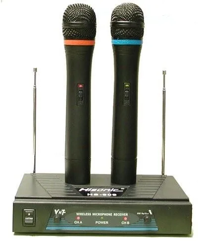 Hisonic® Dual VHF Wireless Microphone System