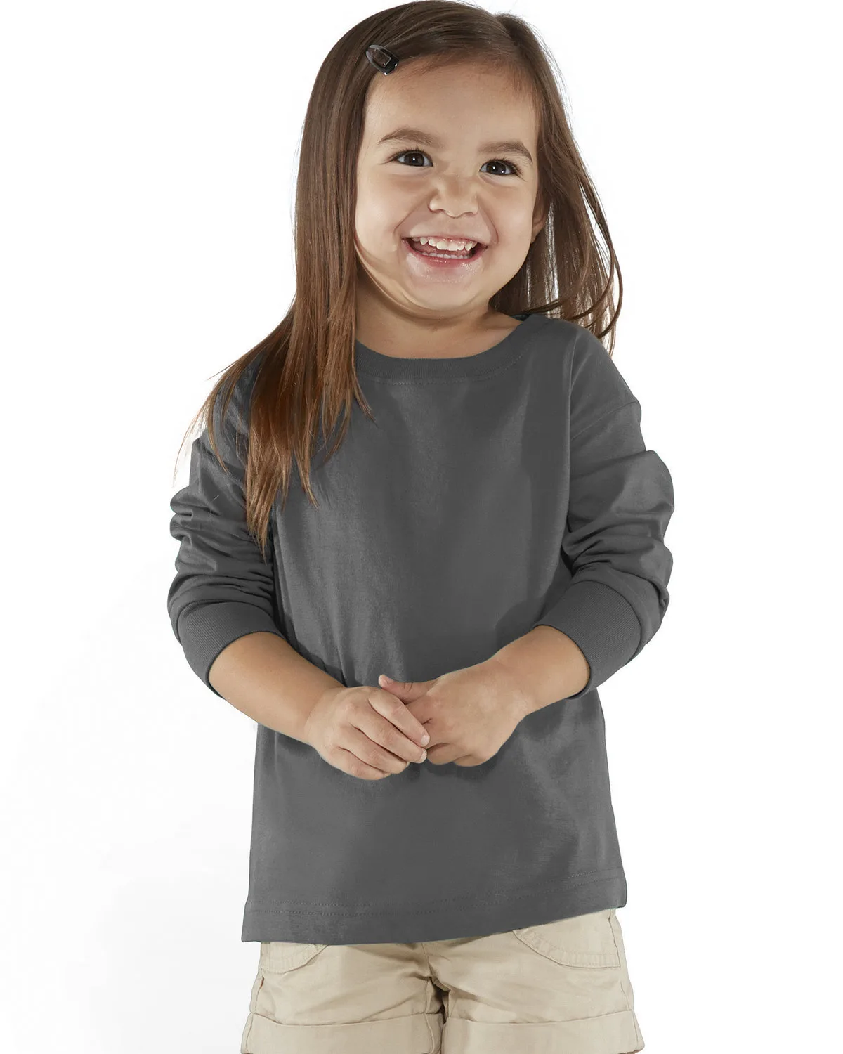 Rabbit Skins Toddler Long-Sleeve Fine Jersey T-Shirt view 2
