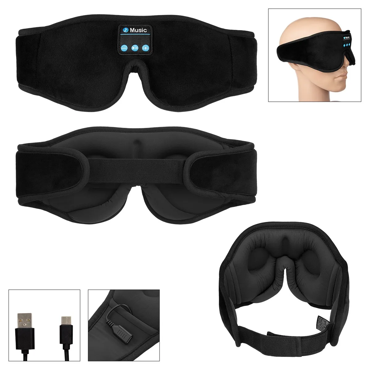 Lullaby Sleep Mask With Wireless Speakers view 3