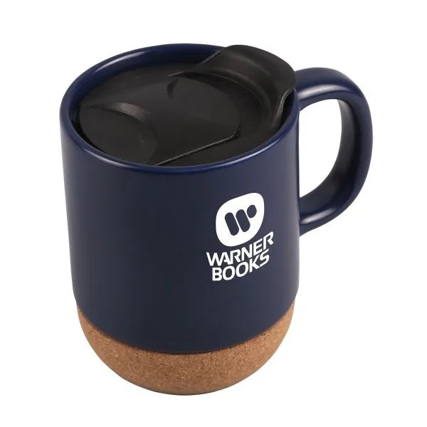Navy Blue/Cork Brown Logo Angle View