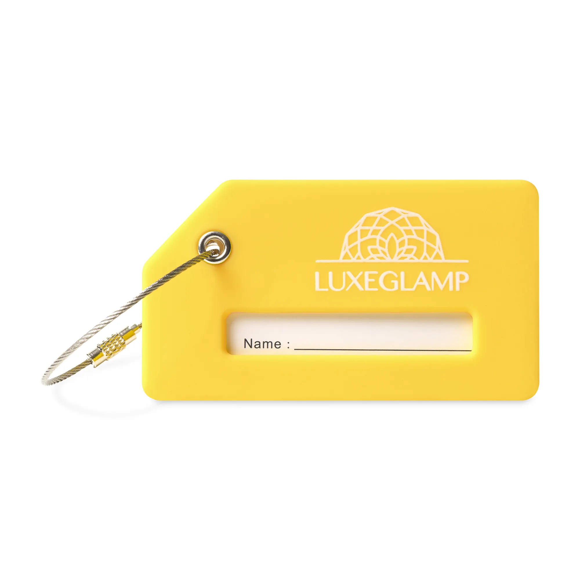 Silicone Luggage Tag - Vibrant Yellow