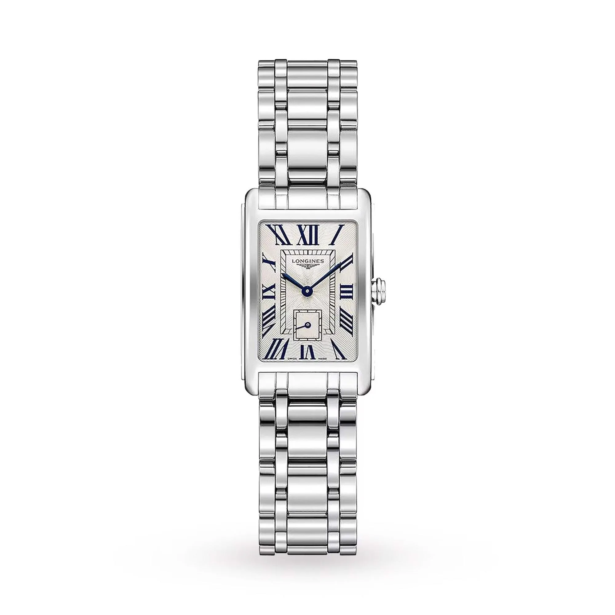 Longines Ladies' Dolcevita Stainless Steel Rectangle Watch Silver Dial