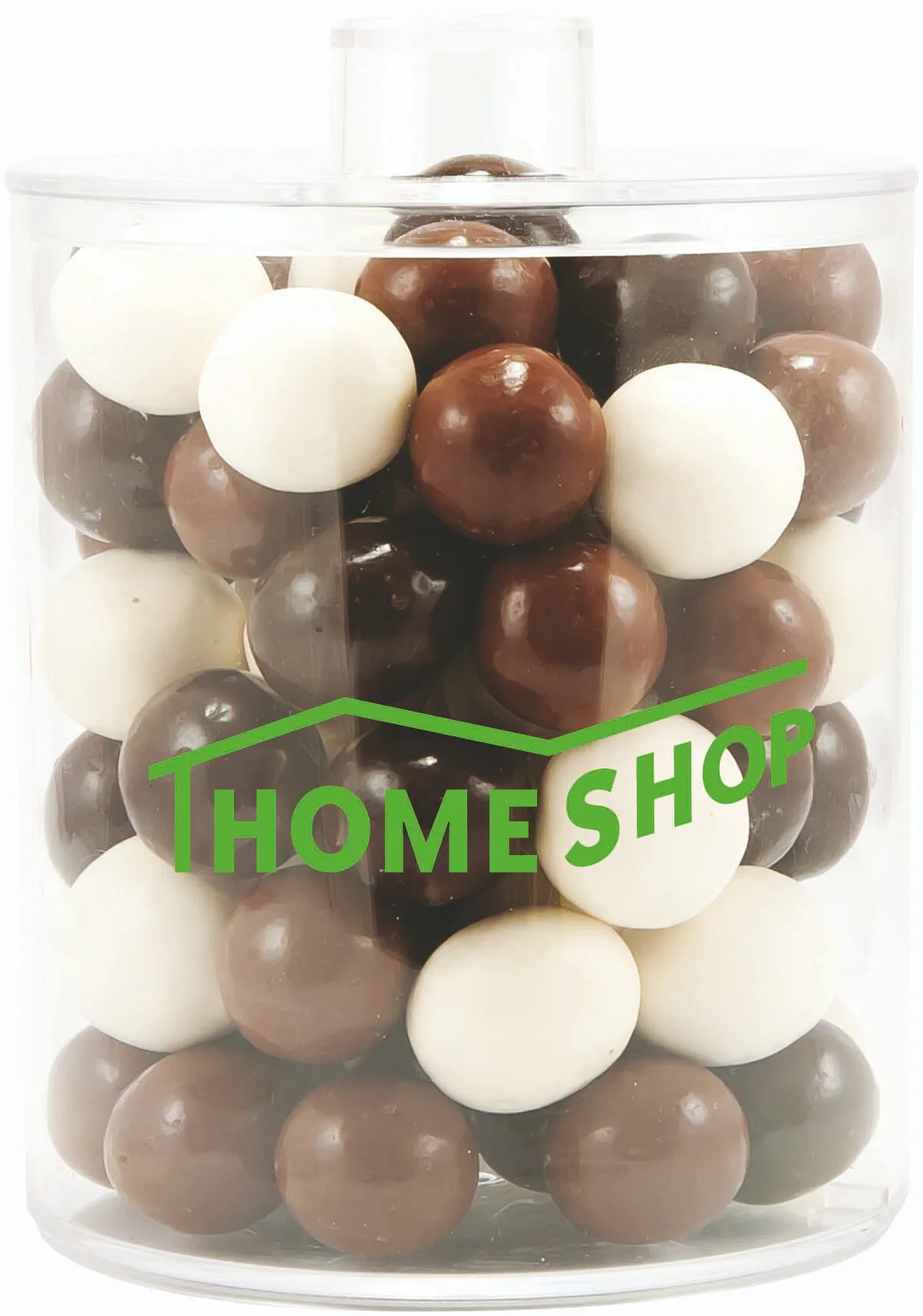 Acrylic Cylinder with Malt Balls