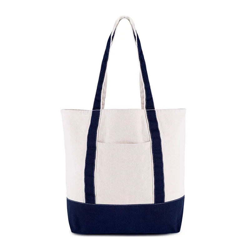 White/Navy Blue Blank Front