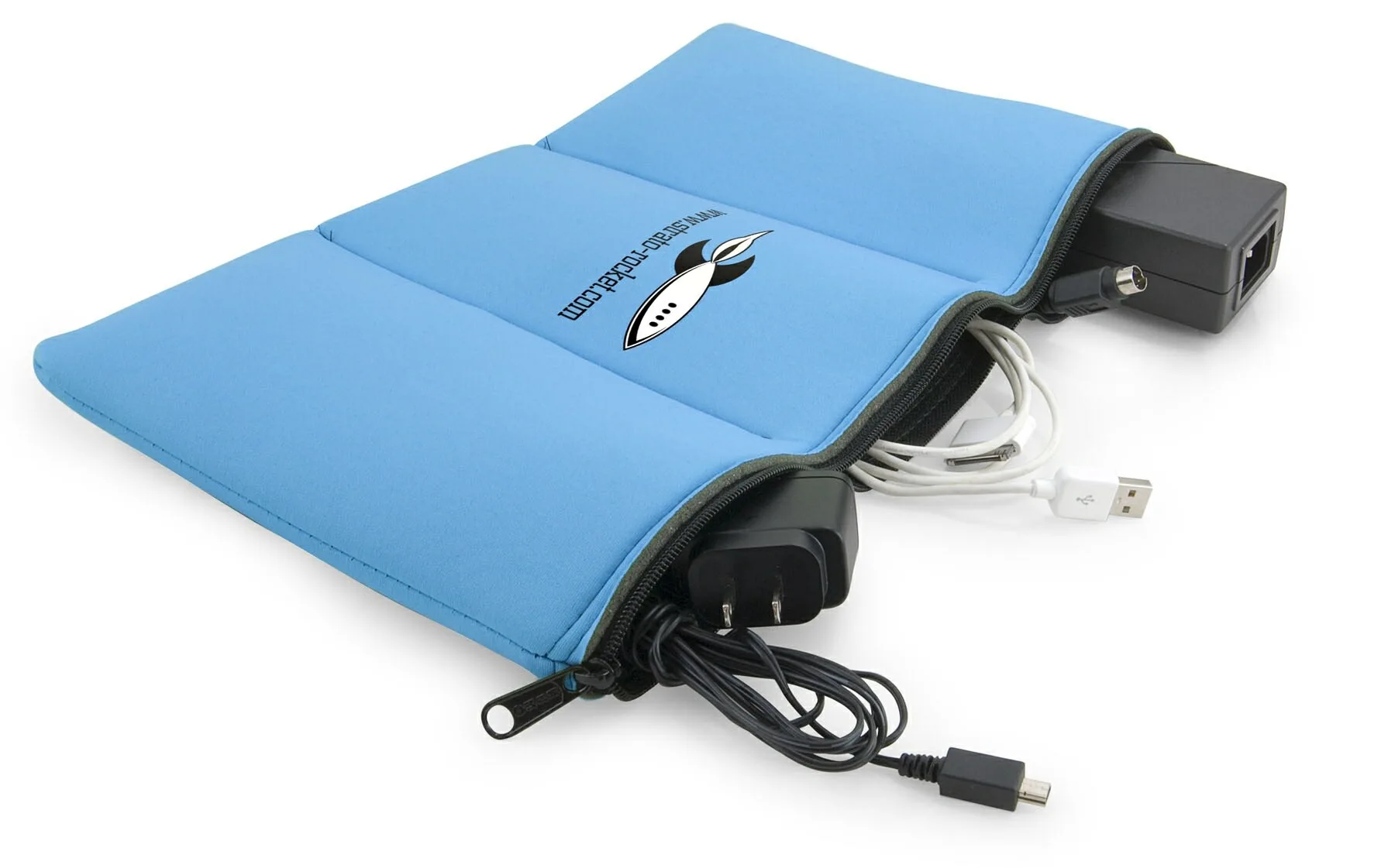 Horizontal Scuba Foam Cable Keeper Divided Organizer Bag