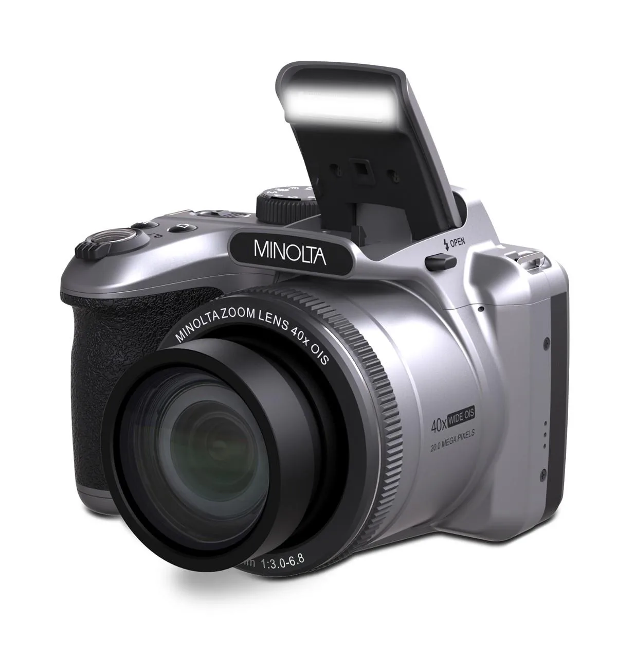 Minolta 20Mp Fhd 40X Optical Zoom Bridge Camera - Silver