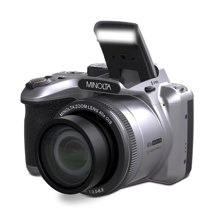 Minolta 20Mp Fhd 40X Optical Zoom Bridge Camera - Silver