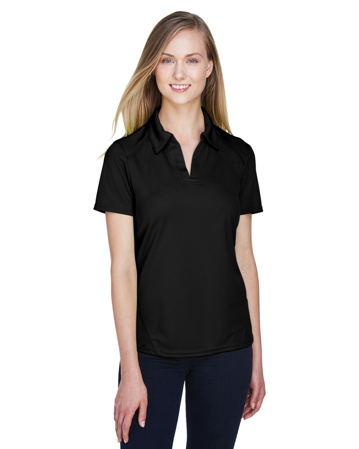 NORTH END SPORT RED Ladies' Recycled Polyester Performance Piqué Polo