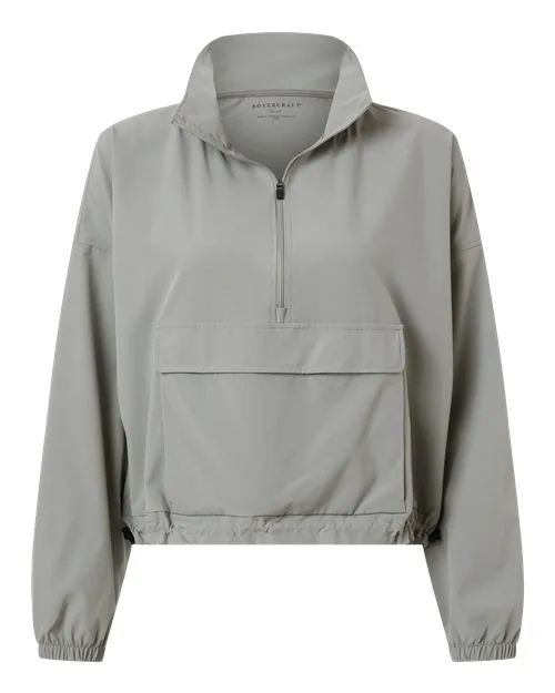 BOXERCRAFT Women's Stretch Woven Quarter-Zip Pullover Sweaters view 3