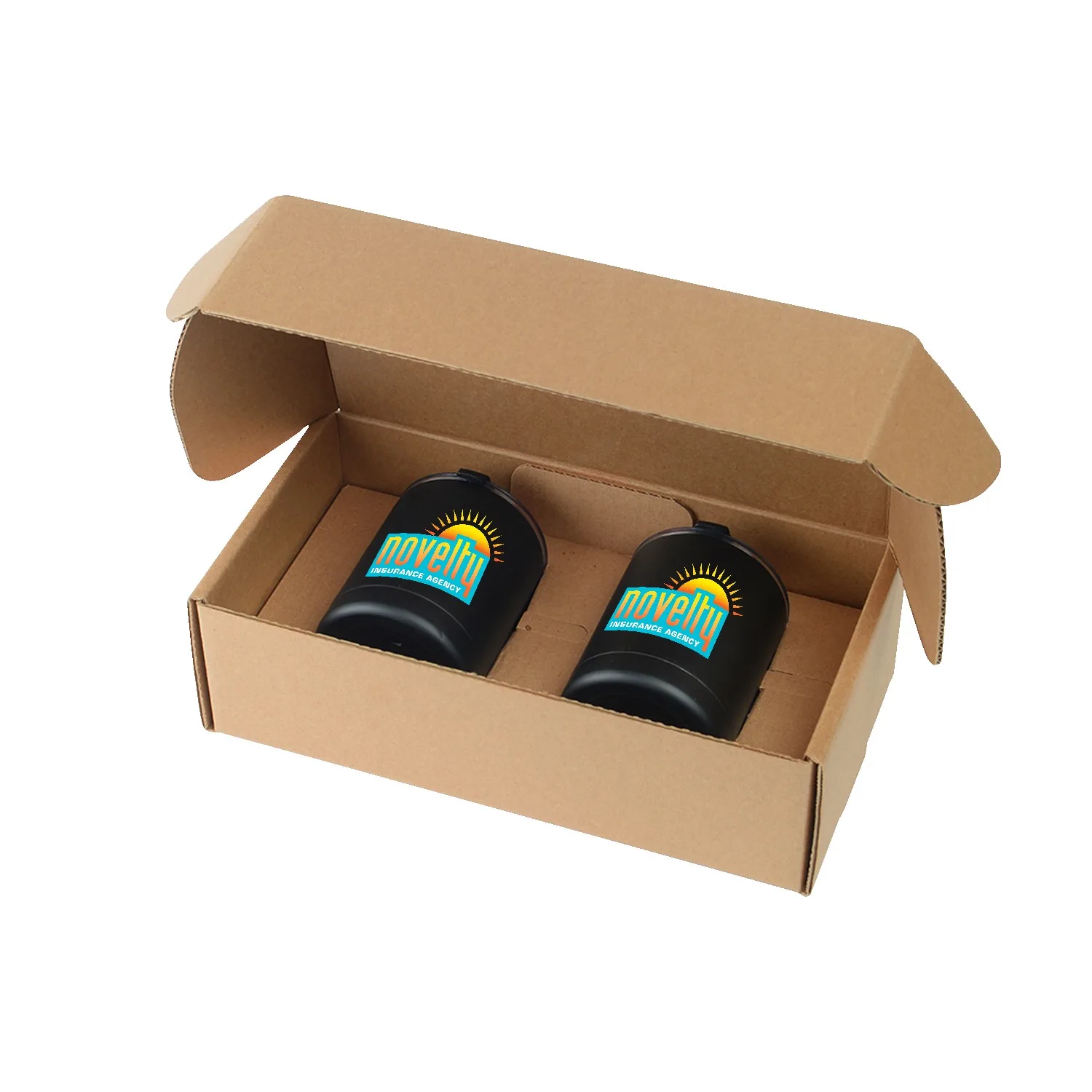 10 Oz. Stainless Steel Low Ball Glasses Gift Box Set view 3