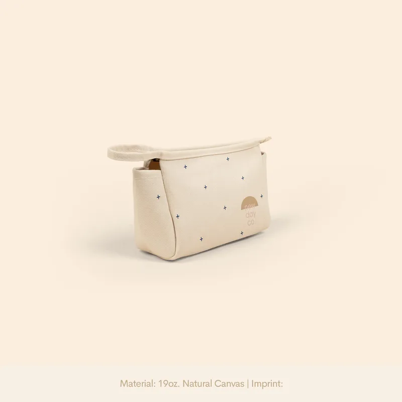 Natural Canvas Beige Logo Angle