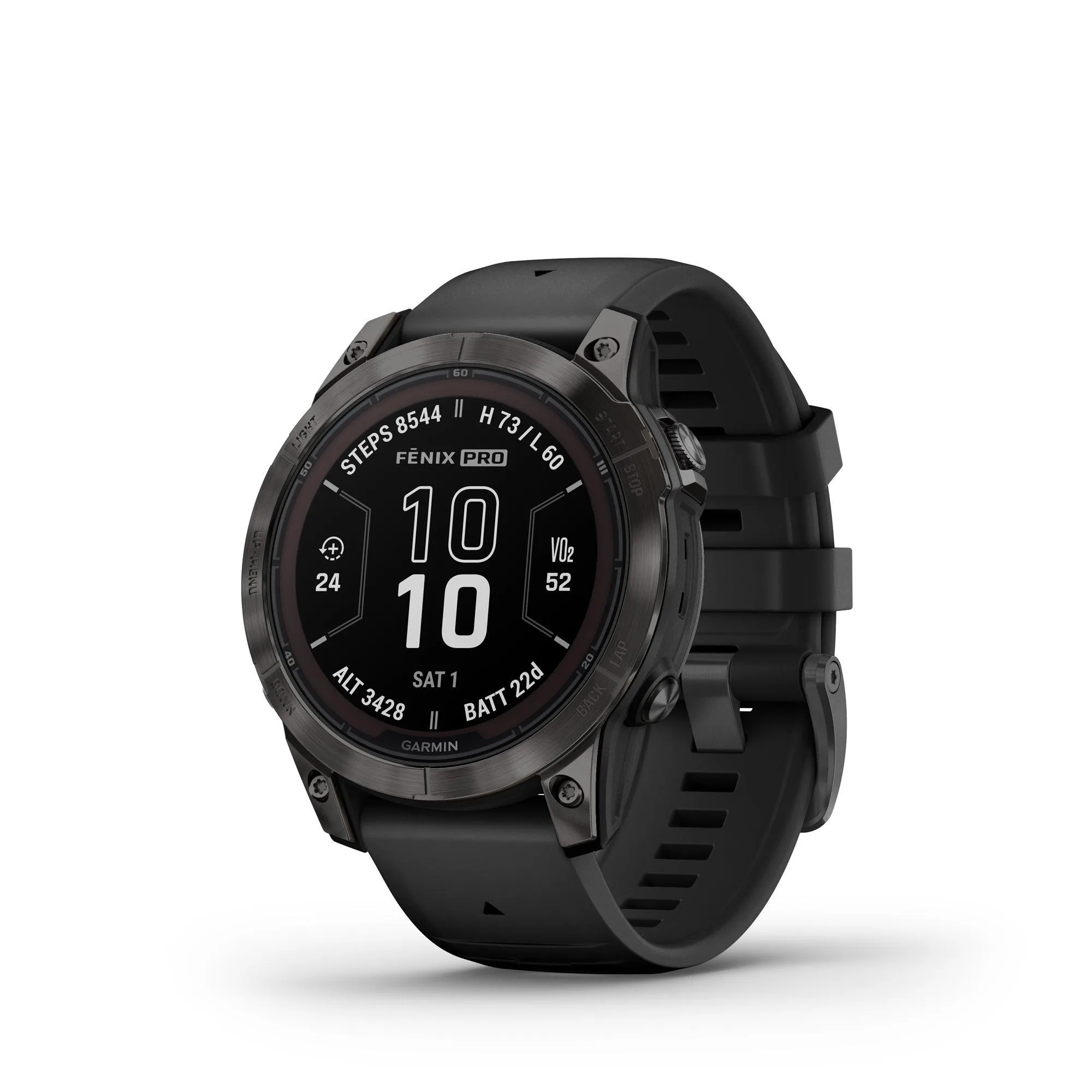 Garmin® Fenix 7 Pro Smartwatch Sapphire Solar Ed Carbon Gray & Black Band