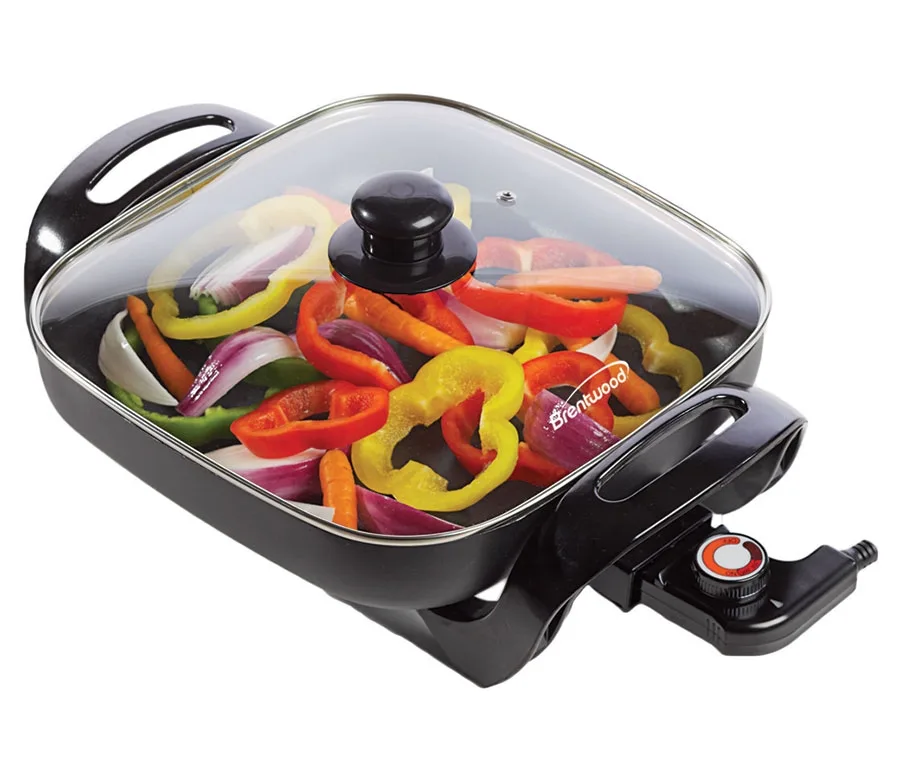 12'' Black Electric Skillet