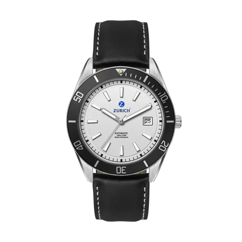 42mm, Ss, Silver Case, Bk Bezel, Automatic Mvt, Dte