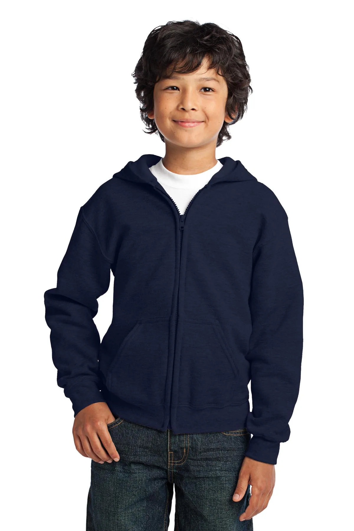 Gildan® Youth Heavy Blend™ Full-Zip Hooded Sweatshirt.