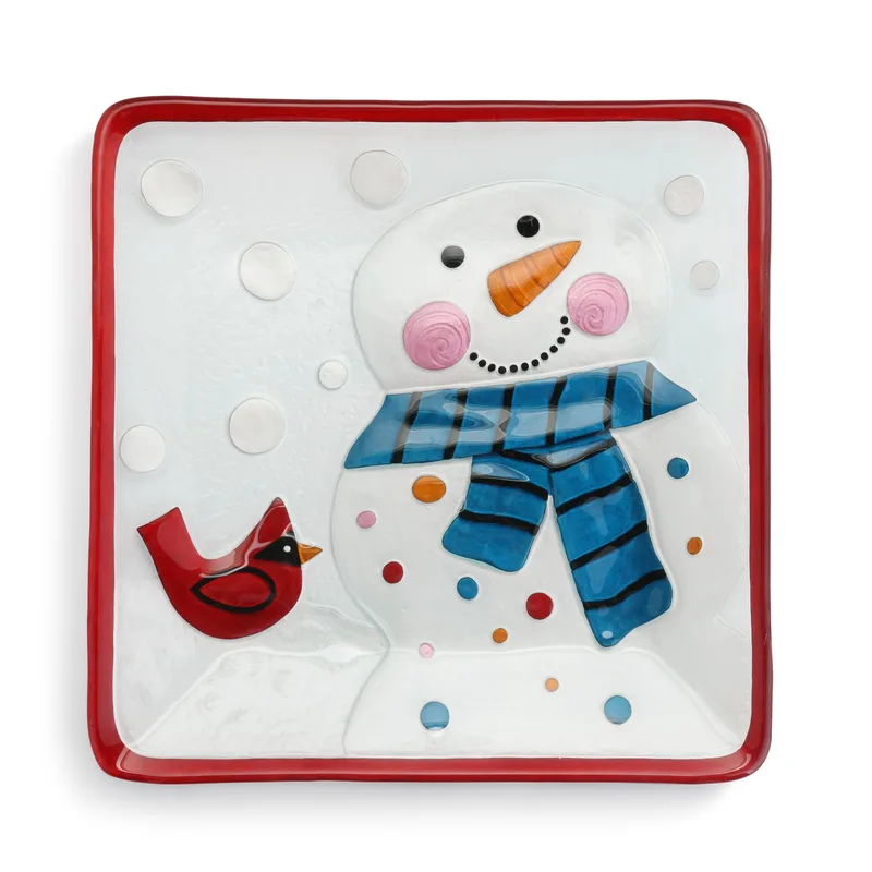 Demdaco (AMC) Square Snowman Platter