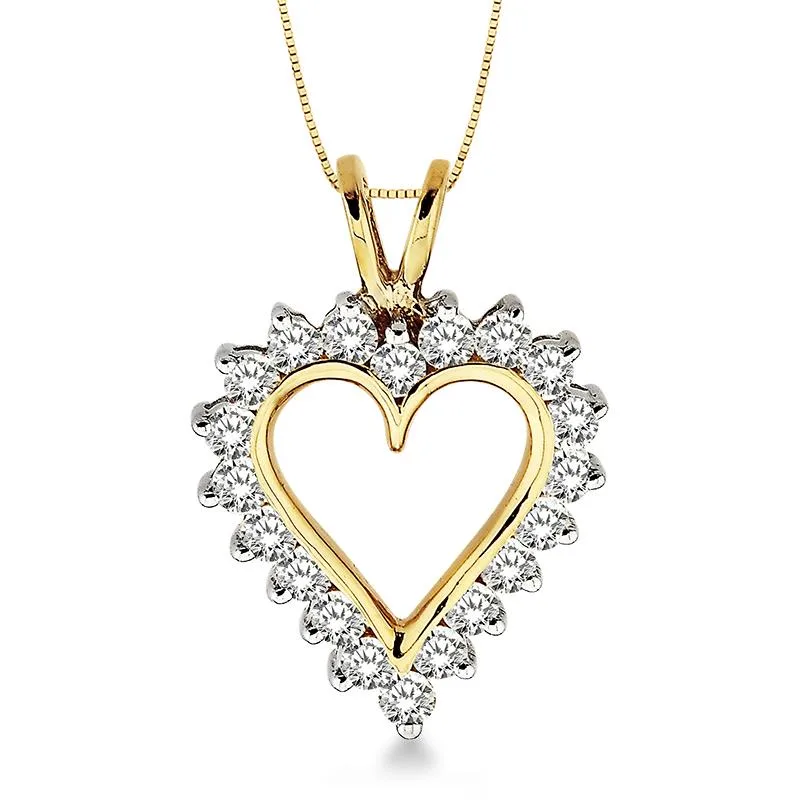Jilco Inc Diamond Heart Pendant - Yellow Gold