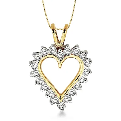 Jilco Inc Diamond Heart Pendant - Yellow Gold