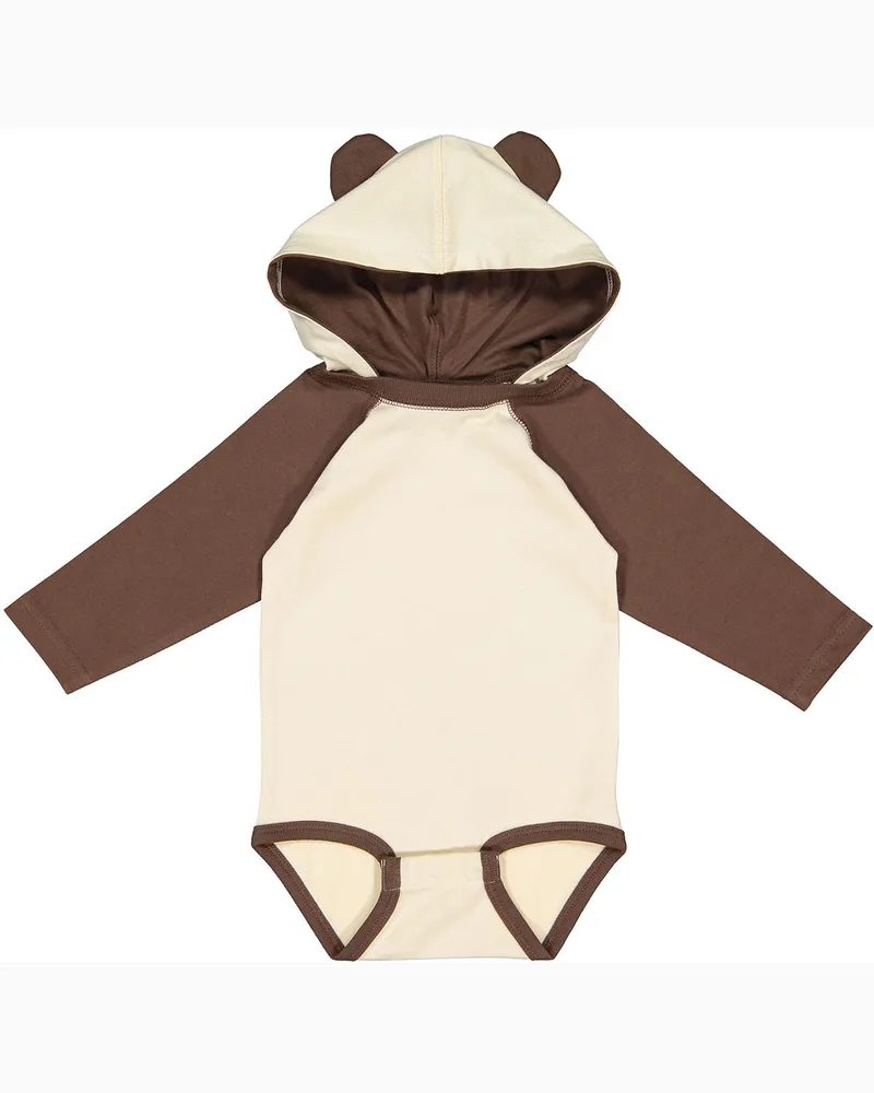 Rabbit Skins Infant Long Sleeve Fine Jersey Bodysuit With Ears view 2
