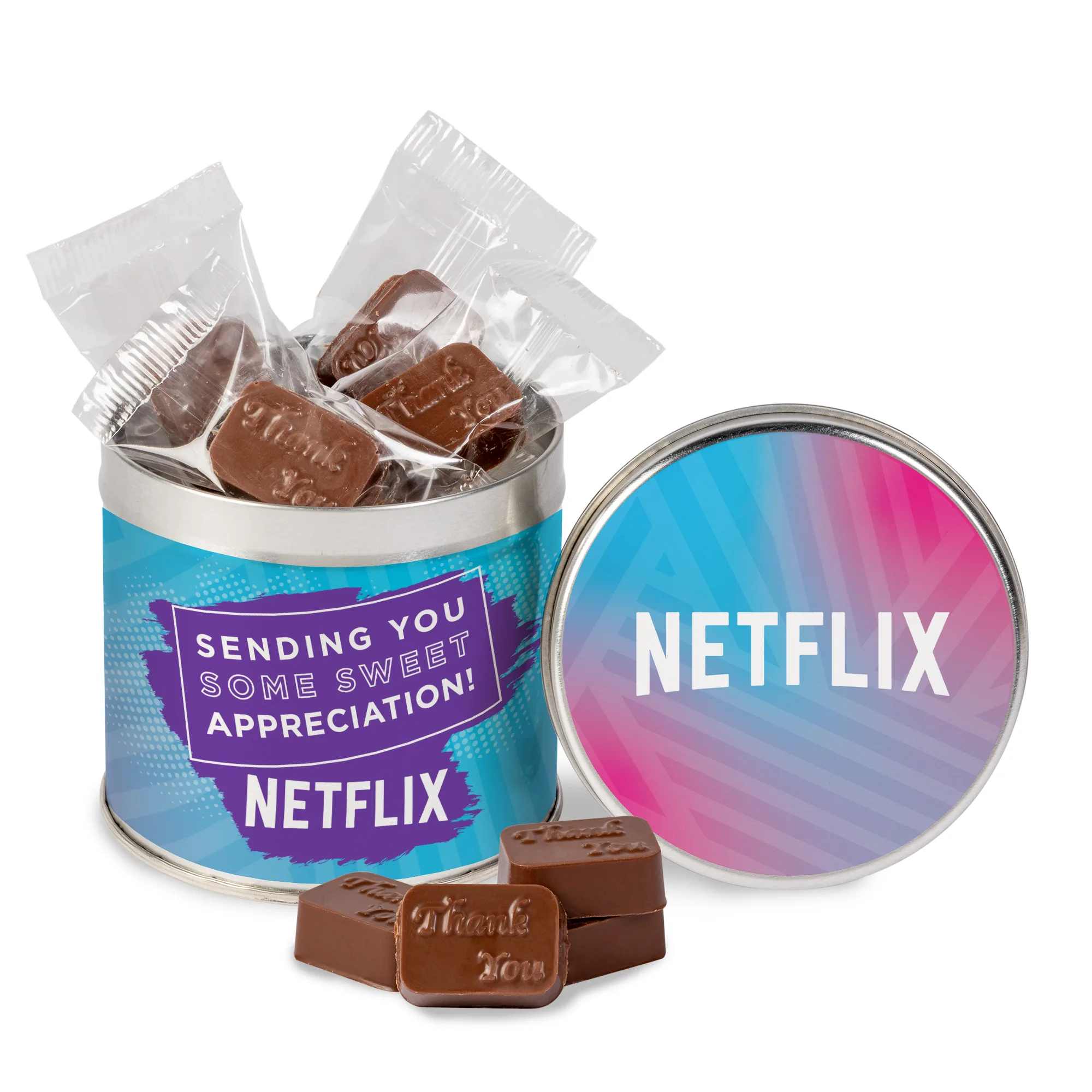 Round Tin with Molded Chocolates view 2