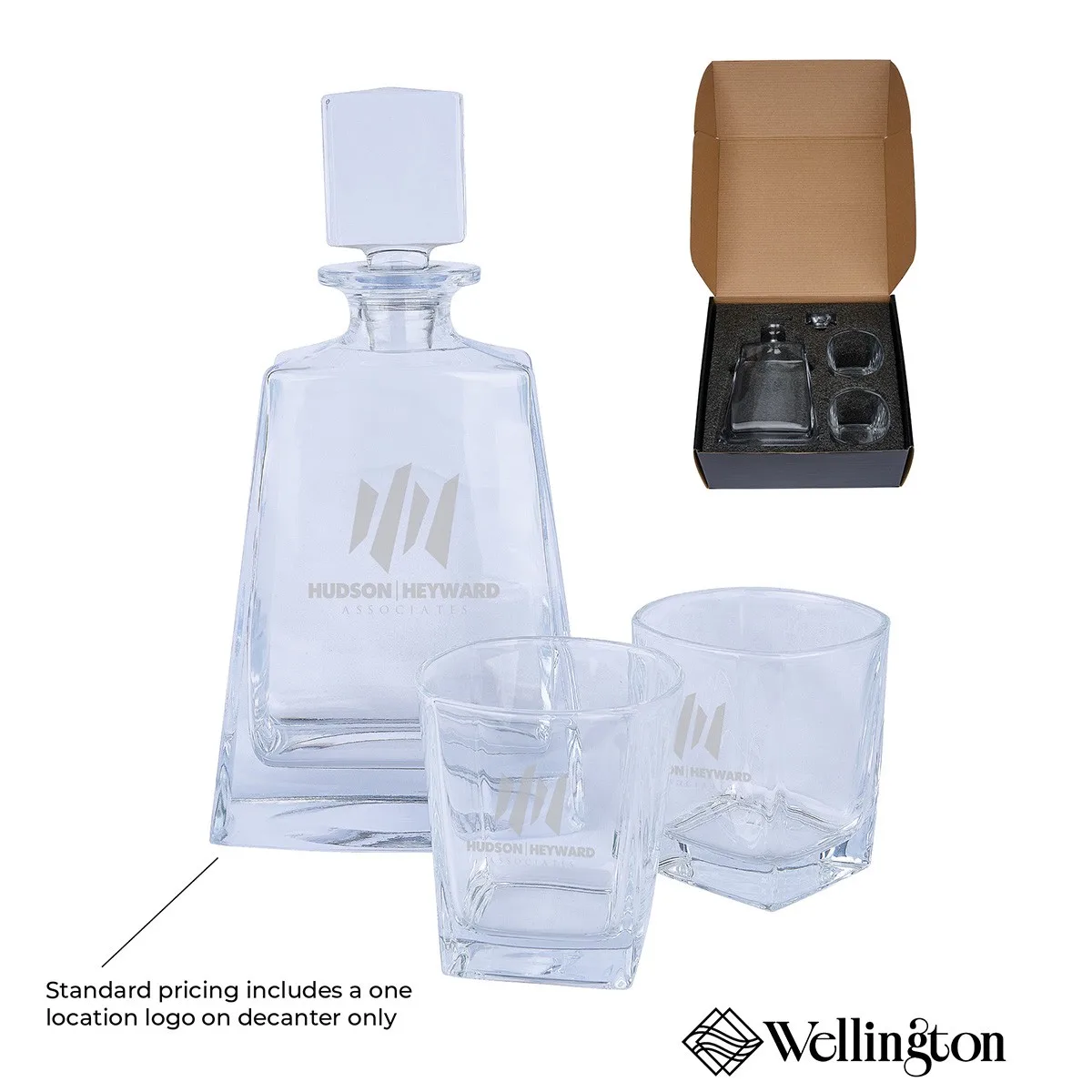 Wellington Baron Whiskey Decanter & Glasses Set view 2