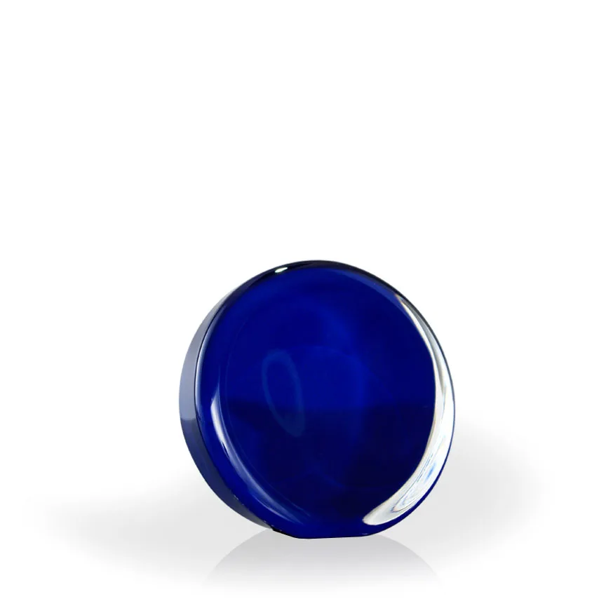 Marla Colored Glass Disc, Blue view 2
