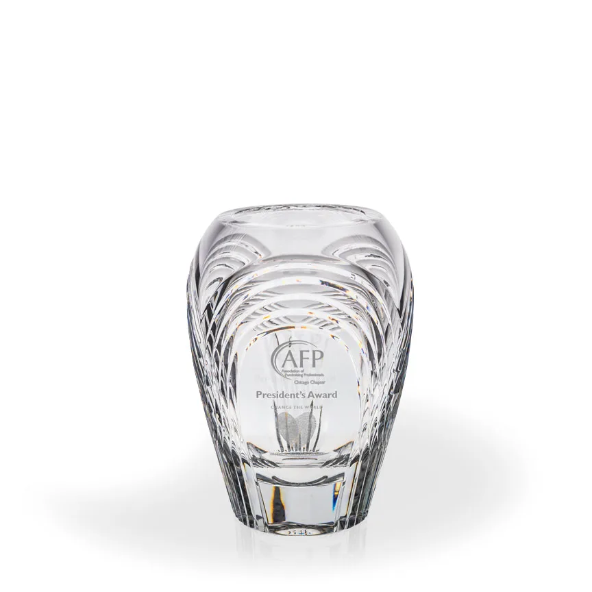 Lillian Cut Lead Crystal Vase Award - Small