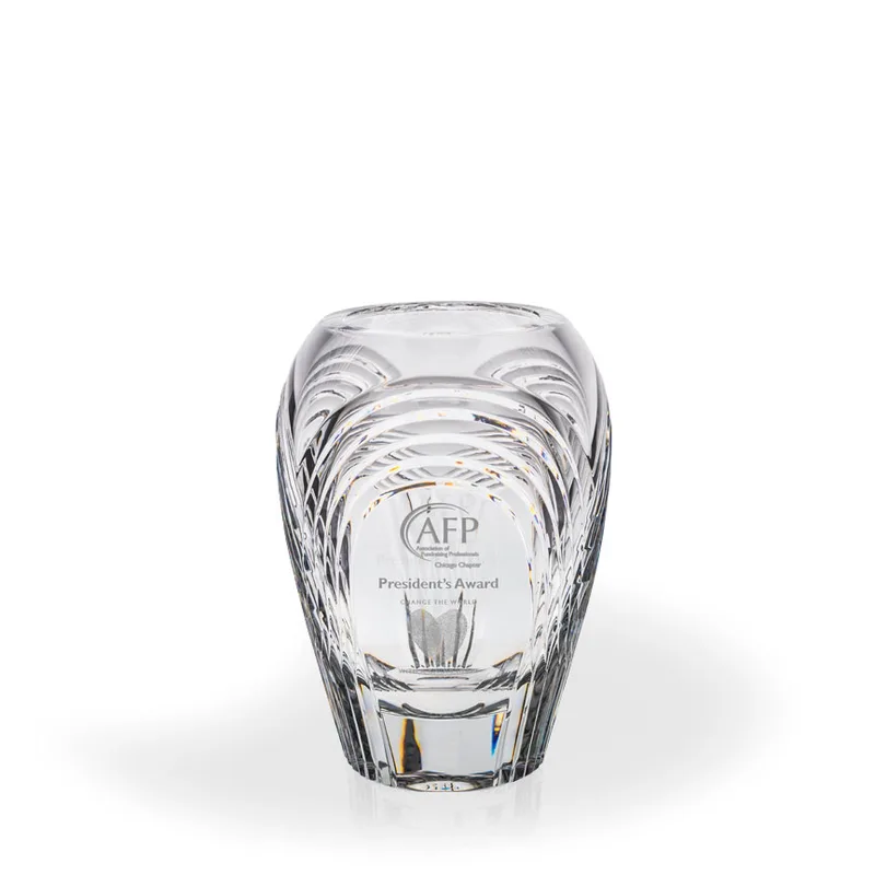 Lillian Cut Lead Crystal Vase Award - Small