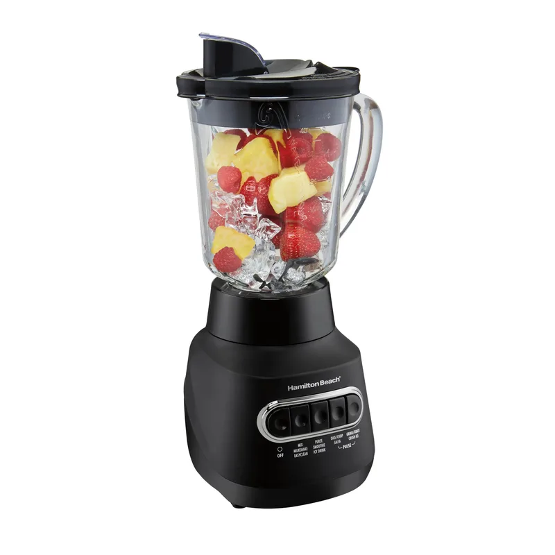 Hamilton Beach Quiet Blender, 40 Oz. Shatter-Resistant Glass Jar, Black, 58175