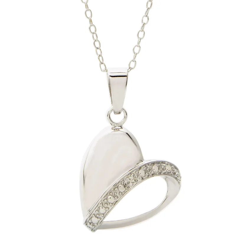 Jilco Inc Diamond Heart Necklace - 0.01 Ct
