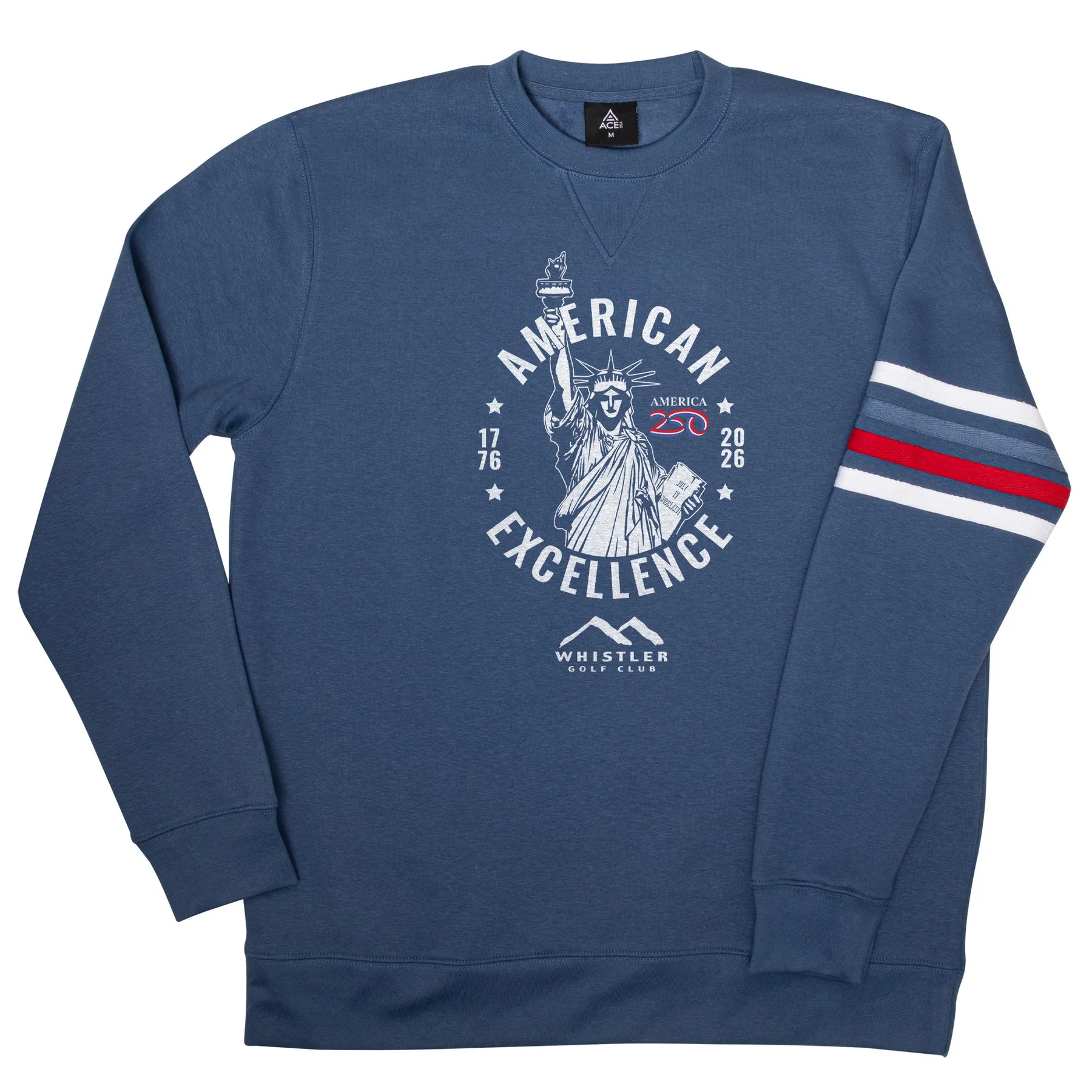 America 250 - ACE Striped Ringer Crew Fleece view 3