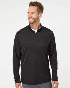 Adidas® Lightweight Melange Quarter-Zip Pullover view 2