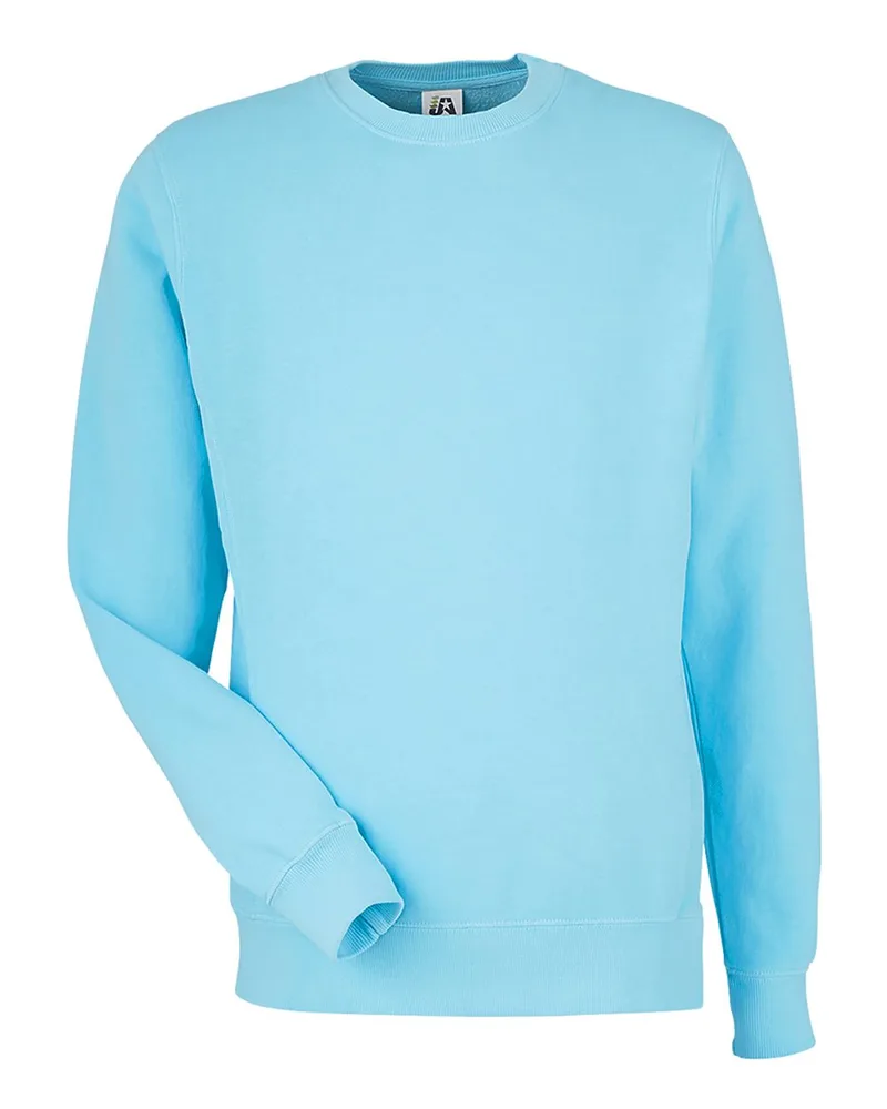 J. America® Unisex Pigment-Dyed Fleece Crewneck Sweatshirt view 3