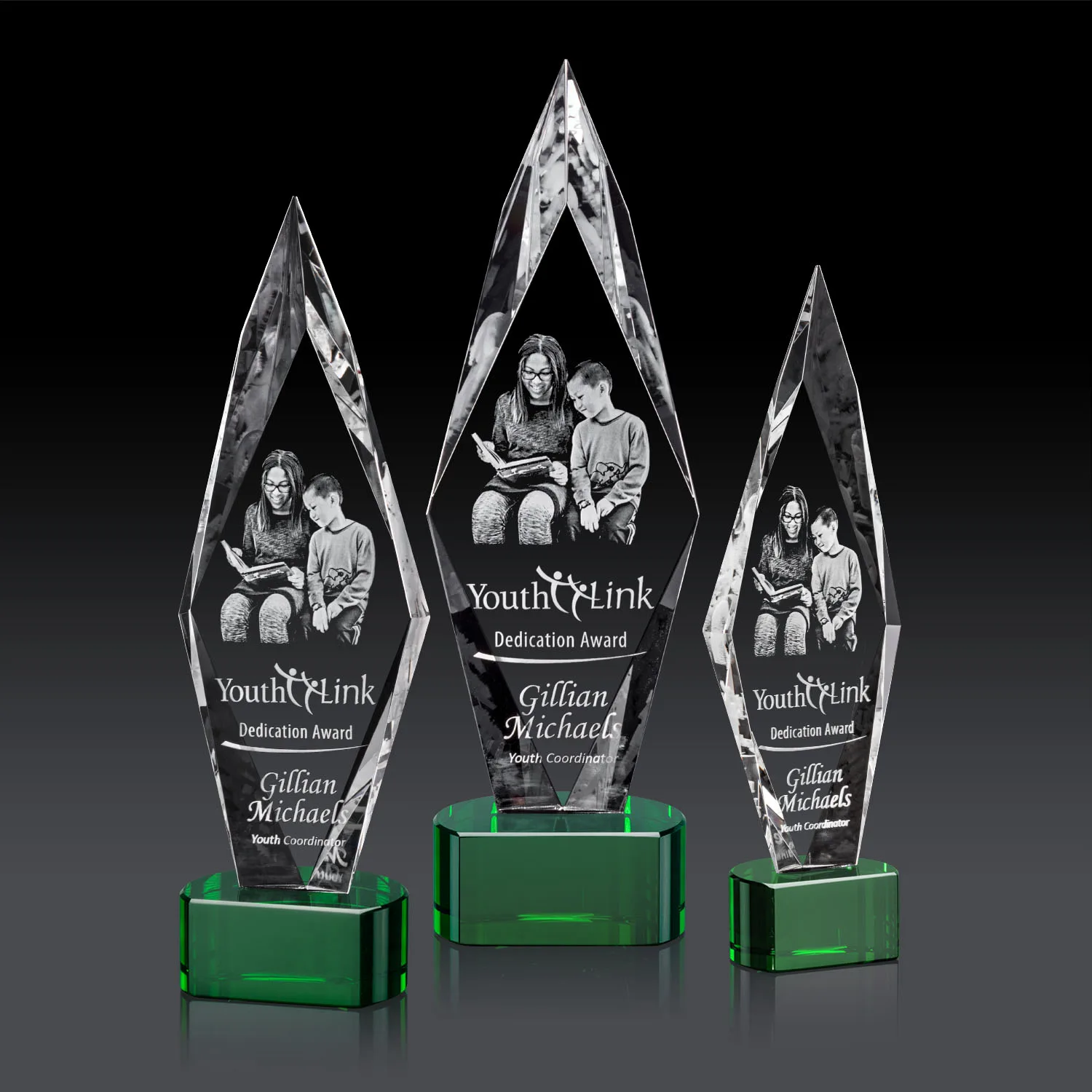3D Etching, Paragon, Green