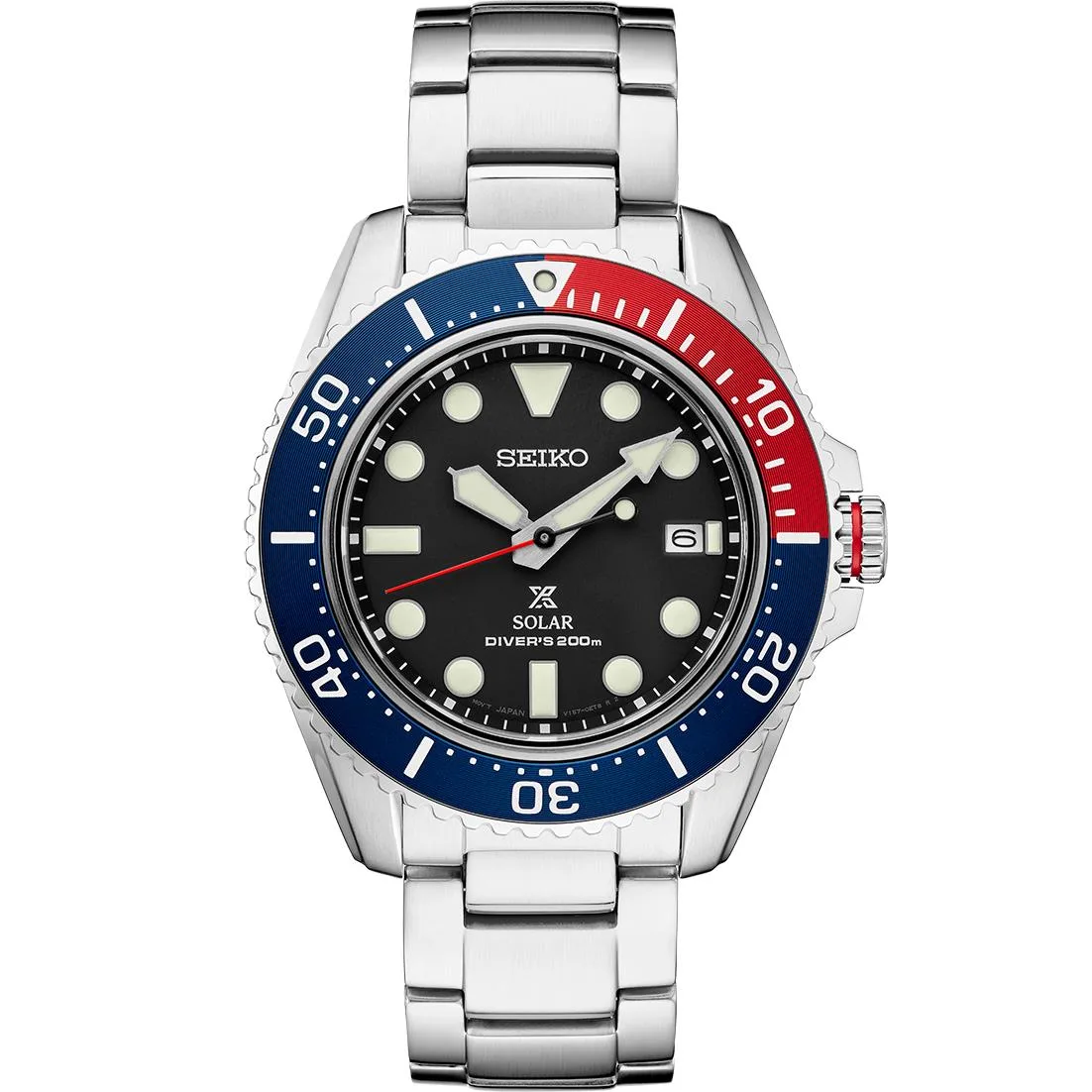 Seiko Watch Prospex Diver's Ss Solar Black Dial